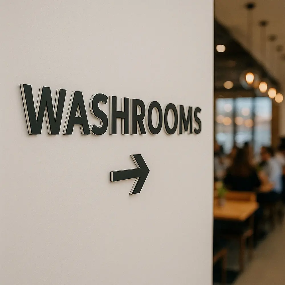 Indoor directional signs for offices and corporate spaces