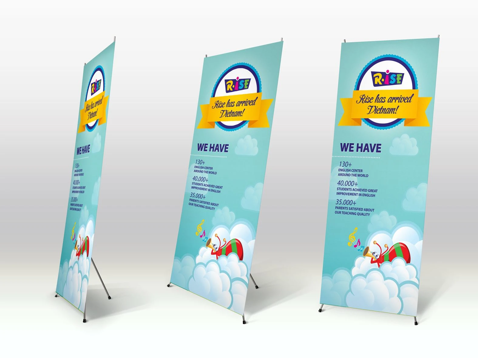 media backdrops to coordinated exhibition elements